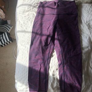 Patterned lululemon wonder under high rise legging